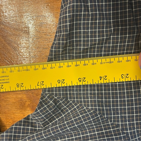 Ralph Lauren men’s navy tan cream plaid 100% cotton classic fit button down XL - Picture 6 of 7